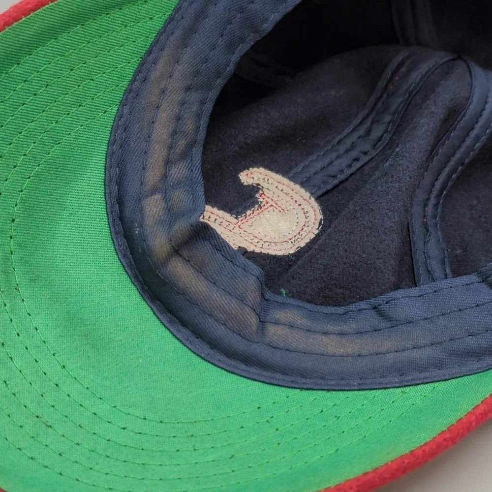 The Ville St Paul Saints Baseball Snapback 100% Wool Hat Cap Navy Blue/Red